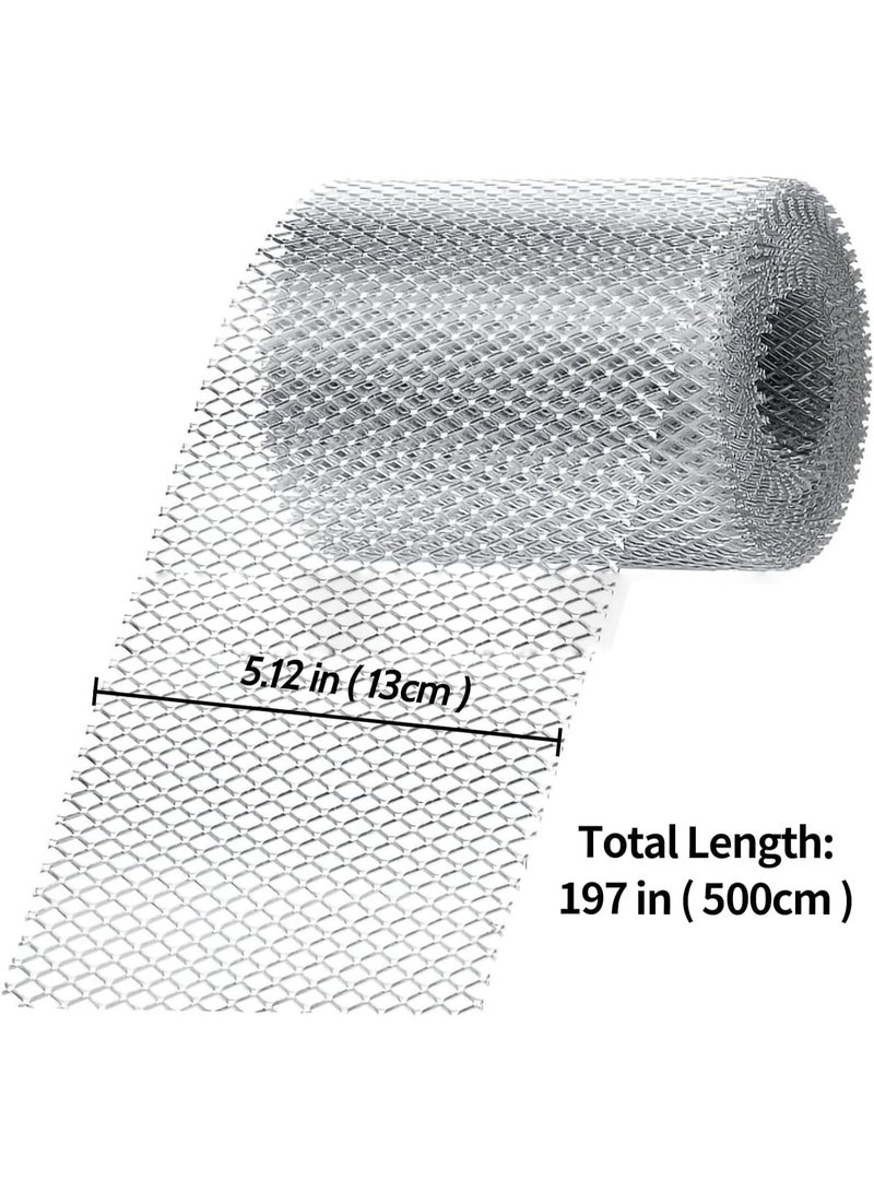 Gutter protection net gutter protection, gutter blade protection net, aluminum 5-inch x 16.4-foot blade filter gutter protection roller, gutter cover net, rainwater ditch, gutter net (1 roll) - Image 2